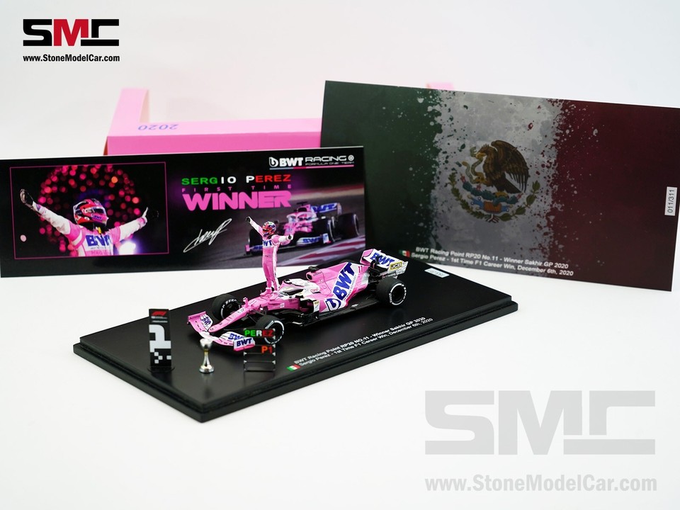 Formule 1 Modelauto – Racing Point RP20 Sergio Perez 2020, Schaal 1/24, Metalen Verzamelobject – OR061