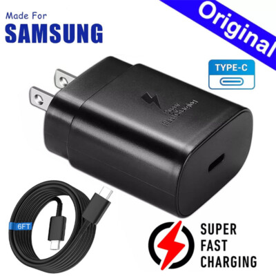 25W USB-C Fast Charger Tpye-C Cable For Samsung Galaxy S25 S24 S23 S22