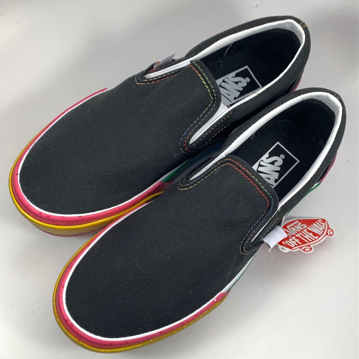 VANS Classic Slip-On Stacked Platform Glitter WOMENS SIZE NEW  VN0A4TZVWW1