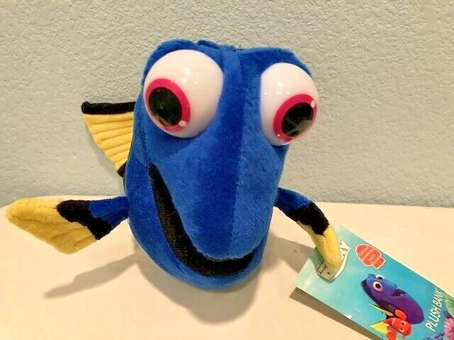 Banco de monedas de peluche Disney Finding Dory 11" juguete de peluche dinero etiqueta colgante original Foto 2 de 4