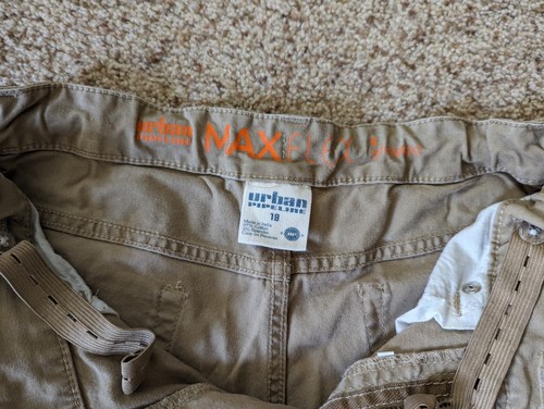 Urban Pipeline Max Flex Boys Youth Pants Size 18 Khaki Straight adjustable waist - Picture 3 of 3