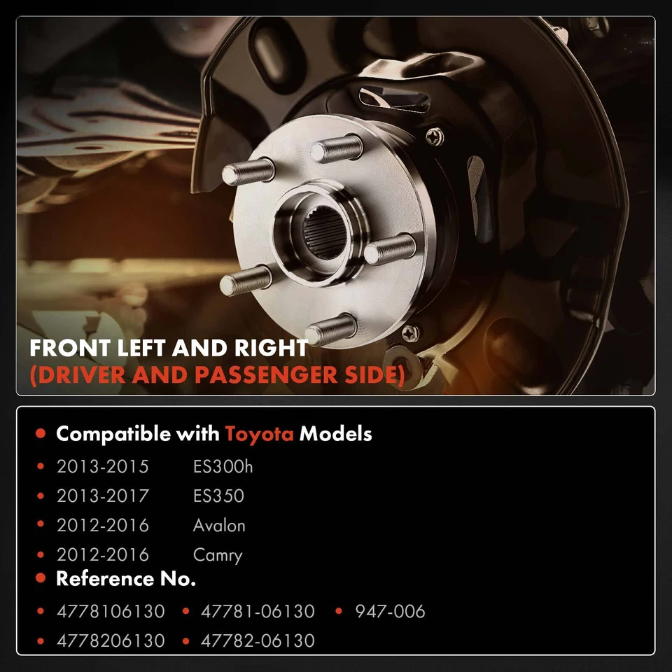 2x Protector antipolvo de freno delantero lateral para Toyota Camry 12-16 Avalon Lexus ES350 ES300h Foto 2 de 4