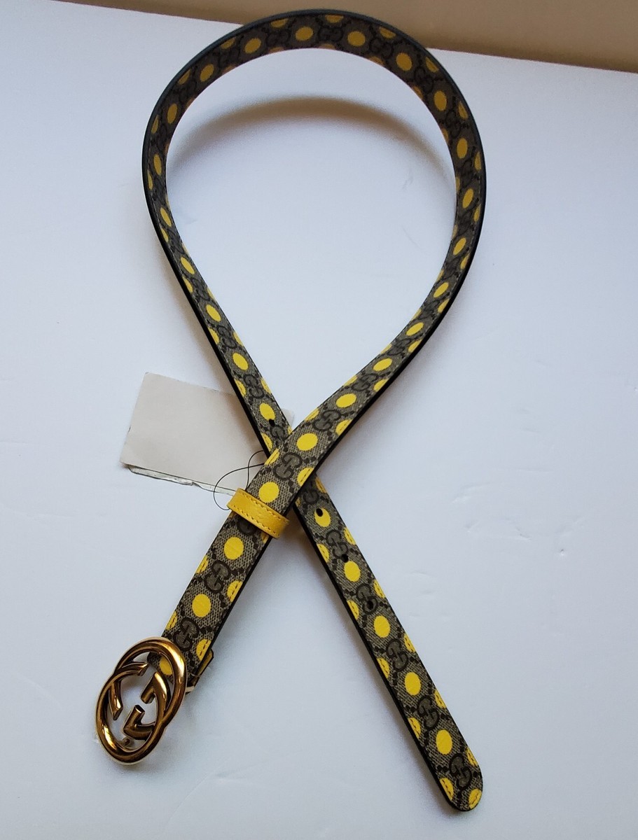 SALE! NWT Gucci interlocking GG polka-dots GG print belt  display picture 1