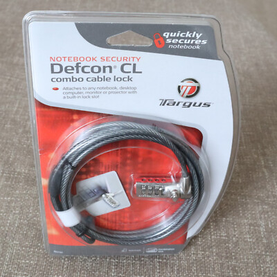 Targus Notebook Security Defcon CL Combo Cable Lock For Your Laptop