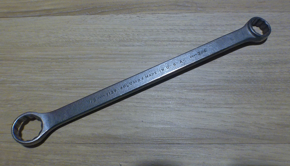 1939-45 Vintage PLOMB Tools 7/8 X 3/4 inch Box End Wrench Model No