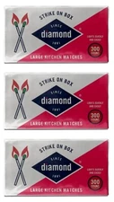 (3 boxes) Diamond Strike Matches (300 per box/900 Total) New USA SELLER