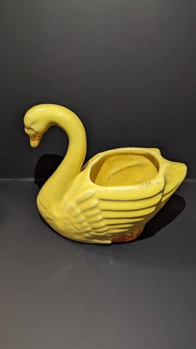 Vintage Pottery Swan Planter