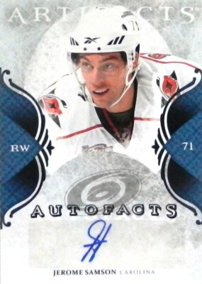 11-12 ud upper deck artifacts autofacts jerome samson hurricanes autograph auto