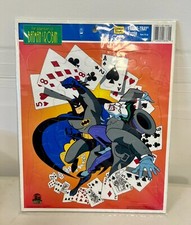 Vintage Golden Books 1995 Adventures of Batman Robin Frame Tray Puzzle Joker