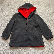 Vintage Authentic Mackintosh Vestcoat Wool Womens Red Dark Gray Size 12 See not