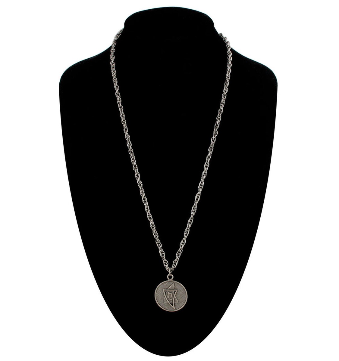 Ky & Co Chai To Life Silver Tone Coin Pendant 1 1/8