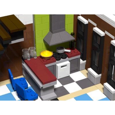 Set MOC ZITIANYOUBUILD - Coin Pub Modulaire 2851 Pièces - Bar Avec Appartement