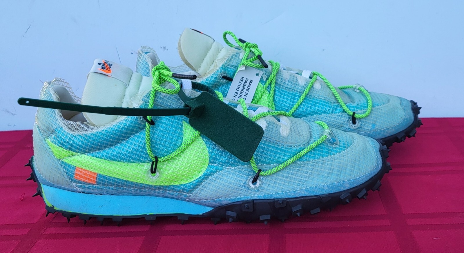 OFF WHITE X NIKE Sneakers donna Nike x Off White Waffle Racer 'Vivid Sky' CD8180 400 taglia:11 5