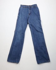 Vintage 80s 90s Streetwear Womens 7 / 8 Distressed Flared Wide Leg Denim Jeans