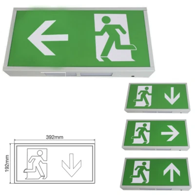 Emco 3W LED Emergency Exit Box Light 6000K Maintained Non Maintained Fire Exit