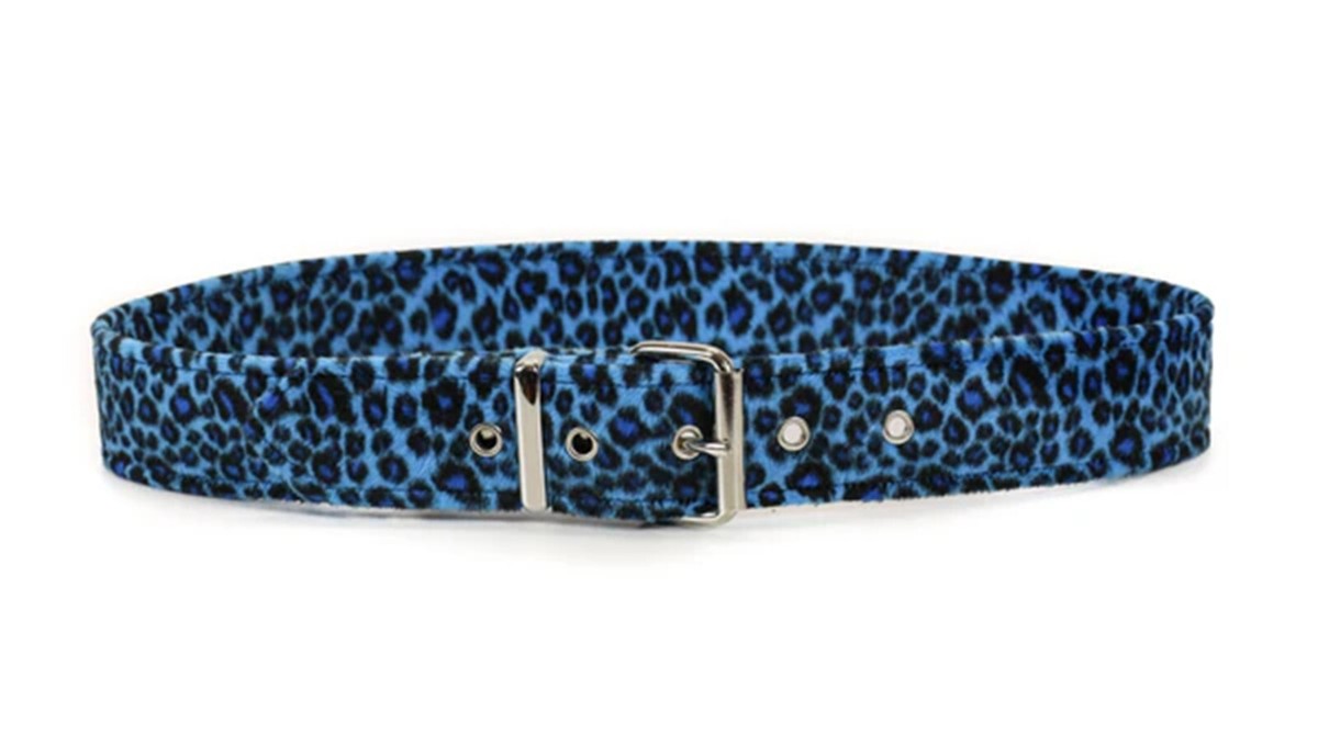 Paul Smith Blue Leopard Belt Women Wide Fashion Elastic Belt Hip High Waist Animal Print  main image 2