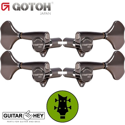 NEW Gotoh GB350 RES-O-LITE Aluminum Bass 4-String Tuning Keys L2+R2 COSMO BLACK