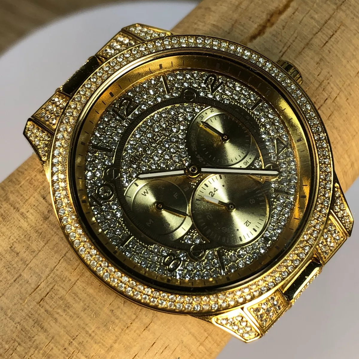 Michael Kors Womens Stainless Steel Ritz Pavé Gold-Tone MK 6627