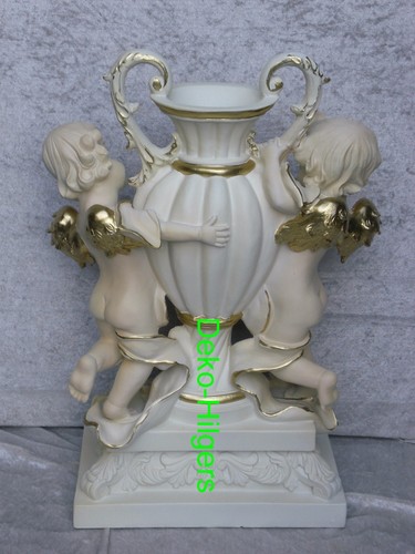 Vase Engel Blumen Garten Übertopf Säule Schale Figur Deko Blumentopf NEU 67 F13 - Picture 2 of 2