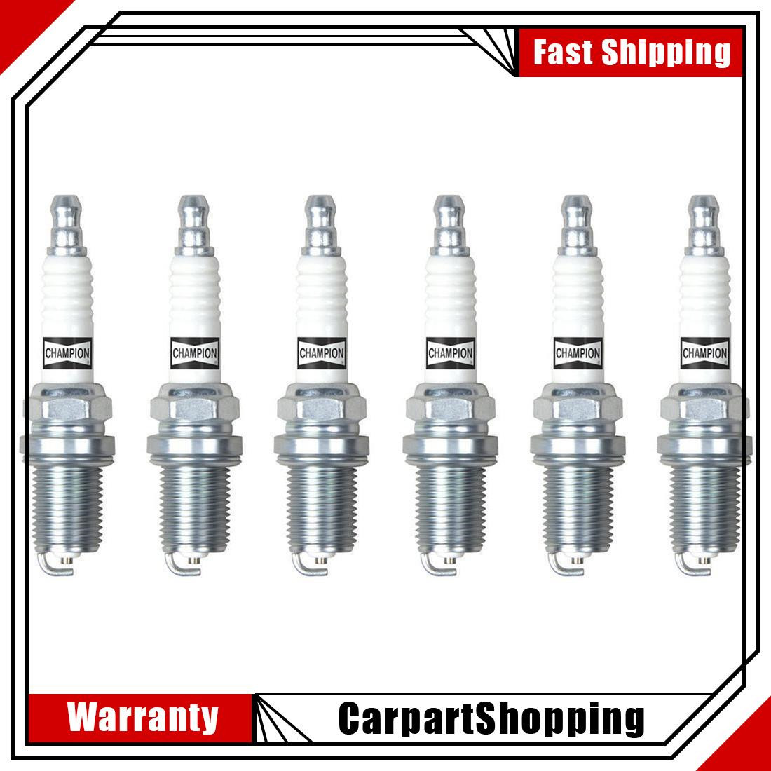Champion Copper Plus 6pcs Spark Plug For 2008-2013 BMW 128i l6 3.0L RWD HY08