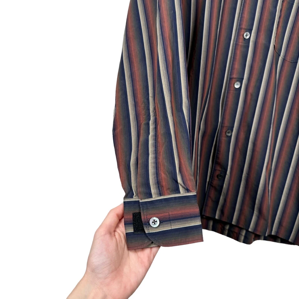 GUC Ermenegildo Zegna Men's Sz Small Multicolor Striped Shirt Made in ITALY - Image 4 of 4