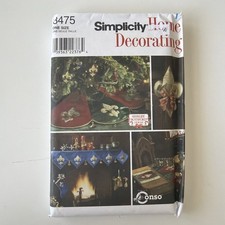Simplicity 8475 Home Decorating Pattern Christmas Decor New Uncut