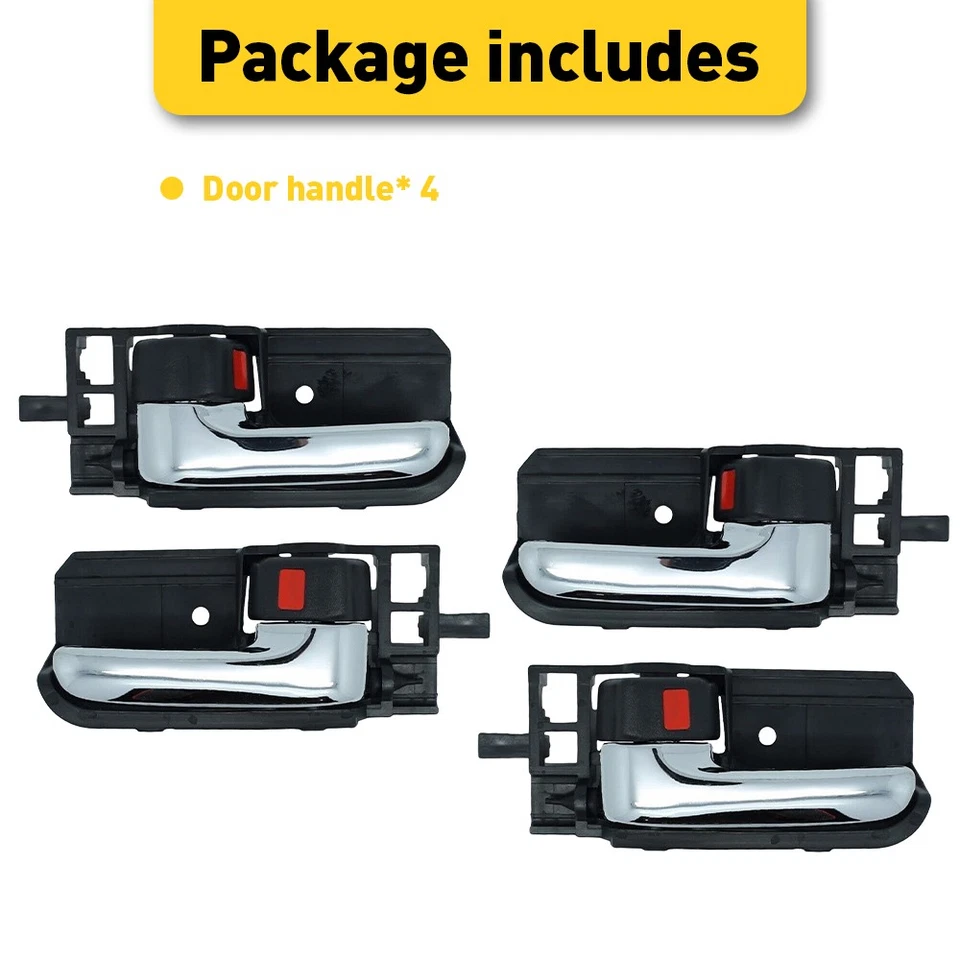 4X Left+Right Interior Door Panel Handle Black For 2005-2010 Scion tC Base - Image 4 of 4