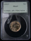 1927 Buffalo Nickel 5c- PCGS MS 65 in Old Rattler Holder Great Color & Luster