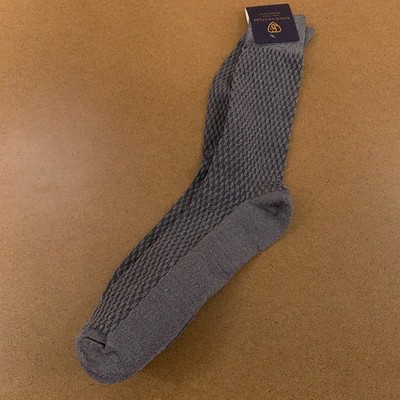 Suslo Couture Mens Shoe Size 8-13 Gray Premium Textured Dress Socks 1 Pair NWT