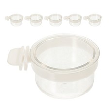 6Pcs Bird Feeder Cups Transparent Bird Hanging Feeders Parakeet Cage