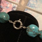 Vintage STERLING SILVER & Genuine CARICO LAKE Turquoise Squash Blossom Necklace — photo 6