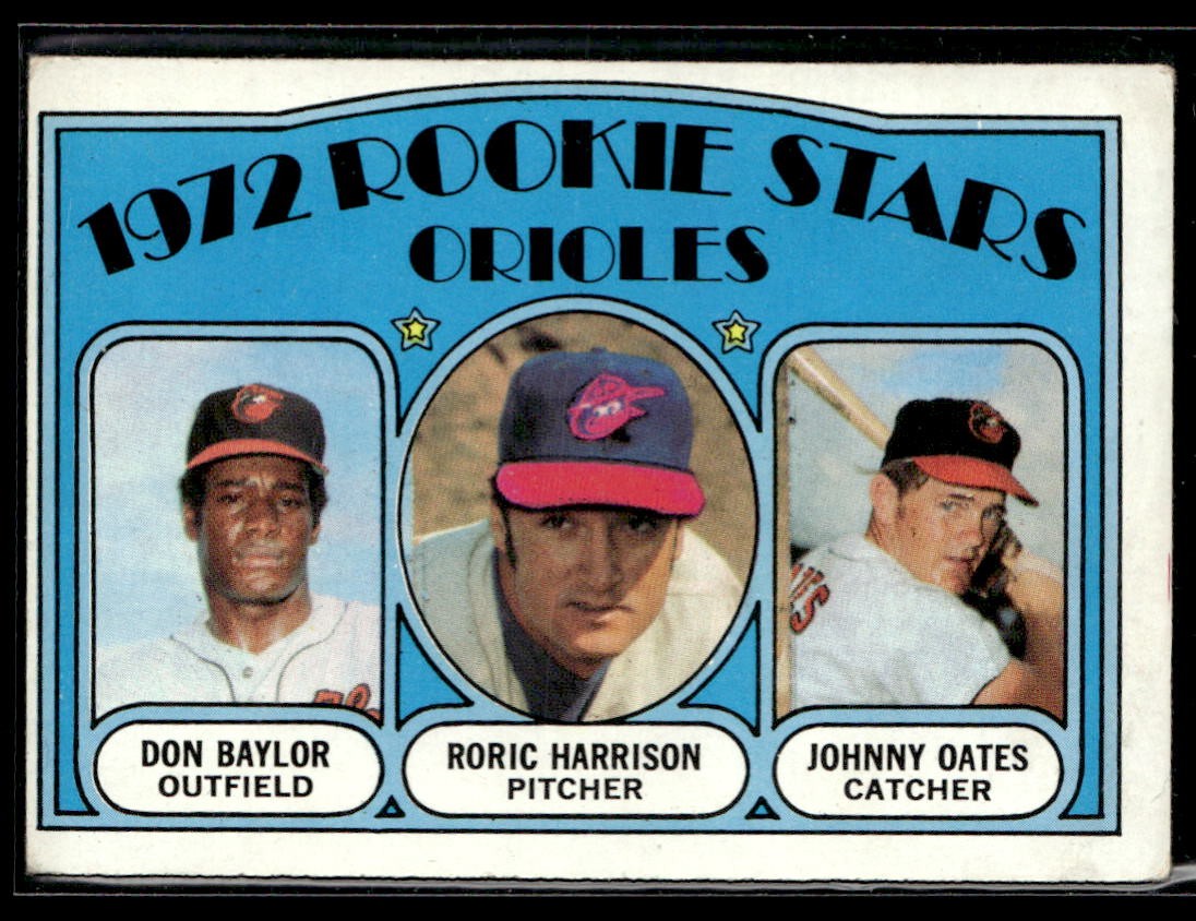 1972 Topps Don Baylor Roric Harrison Johnny Oates #474 VG RC Rookie Card