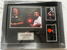 Darts Sammlerrahmen Phil Taylor & Raymond van Barneveld Auto&Match Played Darts