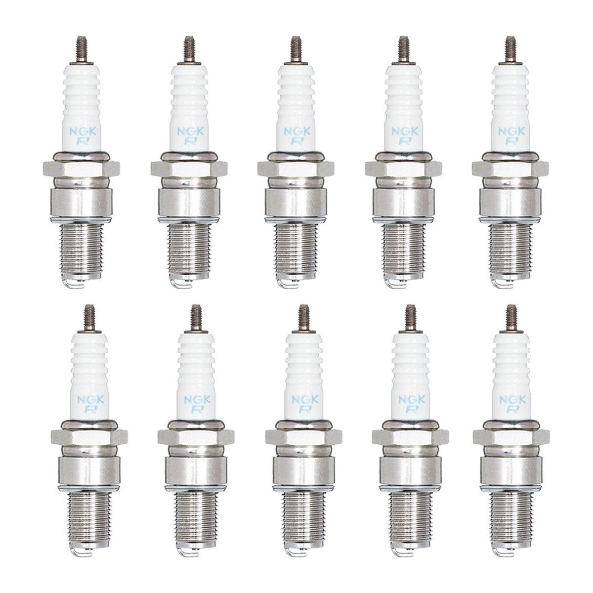 10 Candele NGK con Sede Piana, NGK 1052, M14x1,25, 1mm, 12,7mm, 20,8mm