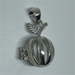 925 Sterling Silver Apple  Charm Pendant Signed