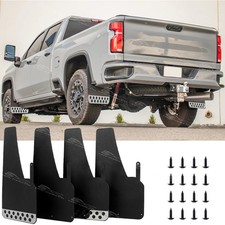 For Chevrolet Silverado 4pcs Truck Wide Rally Mudflaps Splash Guards Wreflector