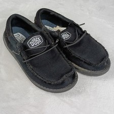 Hey Dude Wally Youth Funk Mono Youth Size 2 Black Slip On Loafers