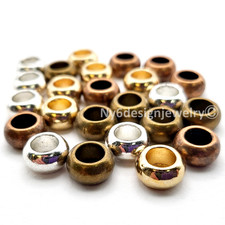 6 Colors available Big 5mm Hole Rondelle Spacer 10x5mm Beads Stopper Beads 6pcs