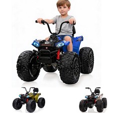 24V 4WD Kids ATV Ride-On Electric Car Dual 7AH Batteries Ages 3-8 Outdoor