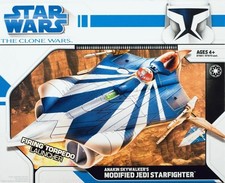Hasbro 2008 Star Wars Clone Wars Anakin Skywalker's Modified Jedi Starfighter