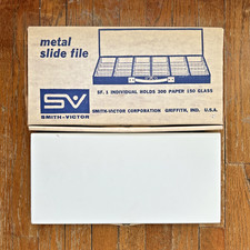 SV Smith-Victor USA Metal Slide File 300 Paper 150 Glass Film Slides Storage