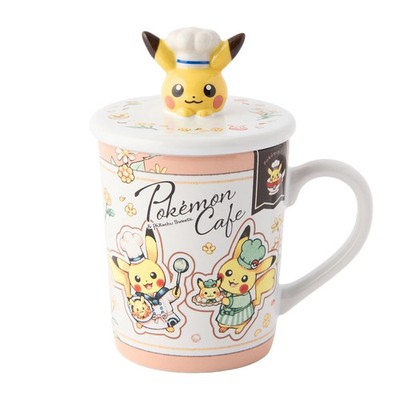 Pokémon Cafe 2025 Chef Pikachu Tasse mit Deckel - Japan Exclusive Keramiktasse