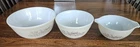 Three Vintage (1980s) Nesting Pyrex Mixing Bowls. "Forest Fancies" Designs