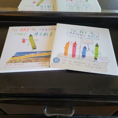 (2-SET) The Day the Crayons Quit / Came Home- Hardcover NEW