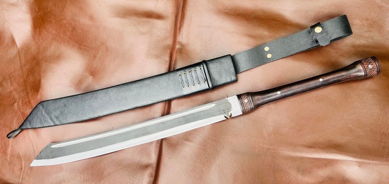 Custom Handmade Carbon Steel Blade Scorpion Thai Machete Sword | Hunting Sword