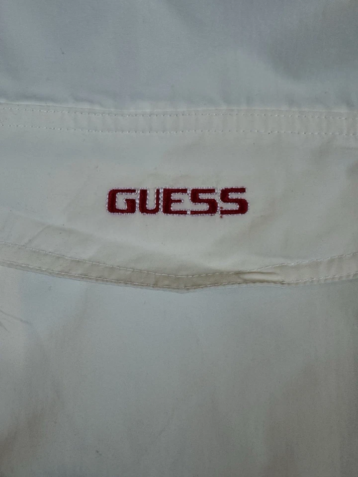 Chaqueta con Capucha Guess Sean Wotherspoon Nylon Blanca Nueva Sin Etiquetas Más de $200 Minorista Foto 4 de 4