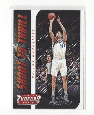2018-19 Panini Threads Shoot to Thrill #7 Dirk Nowitzki Mavericks