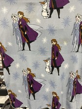 Disney Frozen II Fleece Blanket 3x4 ft Anna Elsa Olaf Snowflake Used Stained