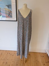 SCAMP & DUDE Grey Cheetah Animal Lightning Bolt Print Adult Jumpsuit XXL 2XL NWT