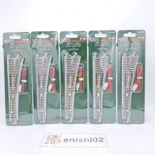 KATO N Gauge 20-203 Unitrack Electric Turnout #6 Right Hand Set of 5